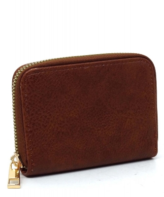 Fashion Solid Color Mini Wallet AD017 BROWN/